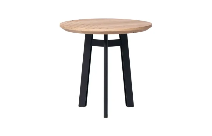 groove side table small solid oak