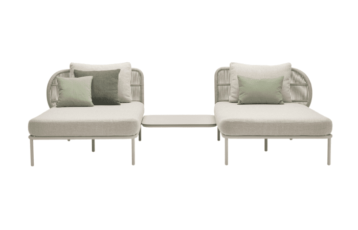 kodo modular armchairs with connecting table