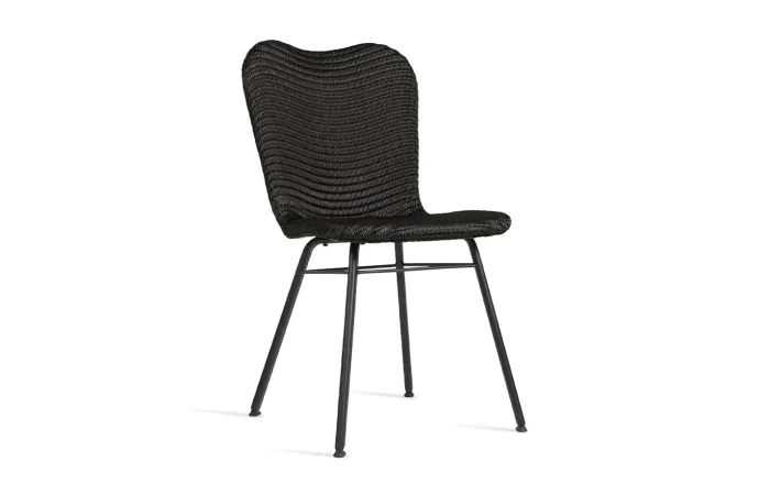 lily dining chair steel a base black