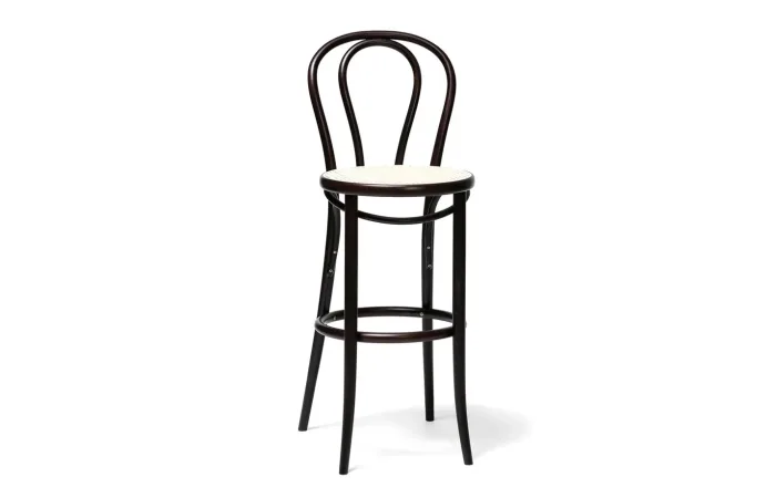 18 Barstool Bent wood Cane seat Ton 01