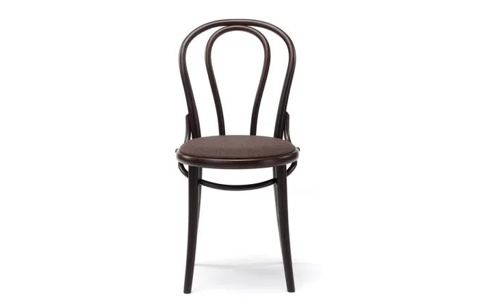 18 Dining Chair bent wood Ton Upholstered seat 01