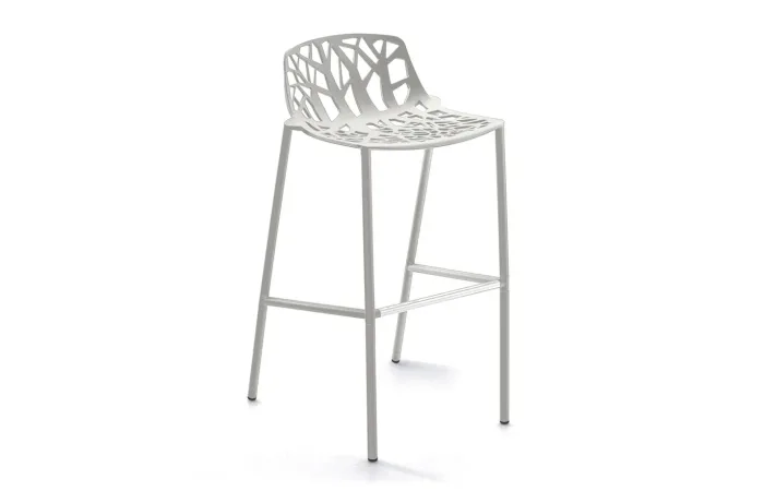 Forest Barstool Low Back White 01