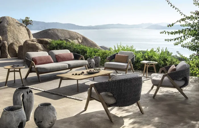Knit Coffee Table Rectangular and Round with Knit 3 Seater Sofa and Armchair