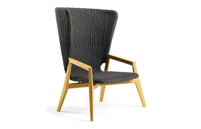 Knit high back lounge armchair 1