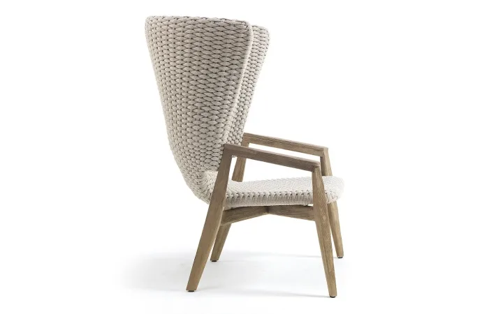 Knit high back lounge armchair 6