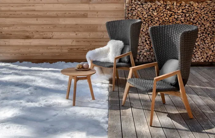 Knit high back lounge armchair ls6