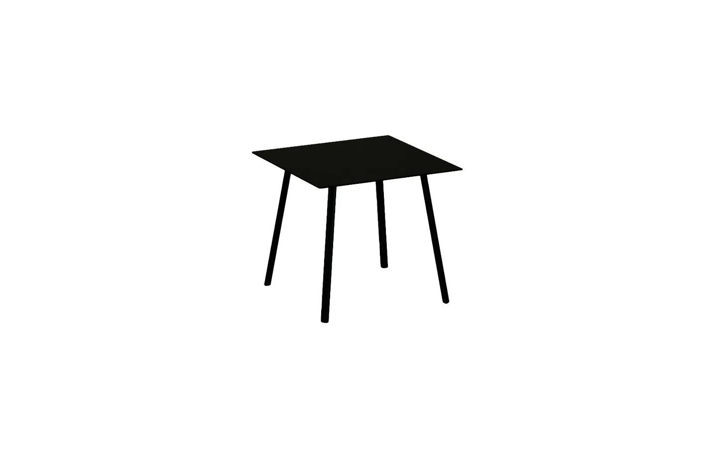 Small square black shop table