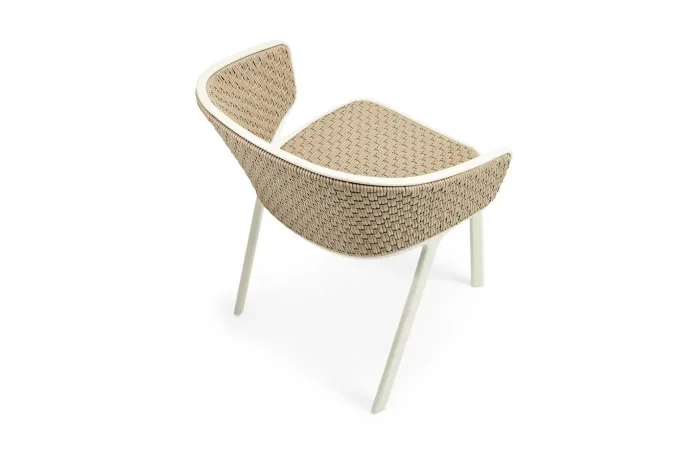 Pluvia Dining armchair rope with metal frame 04