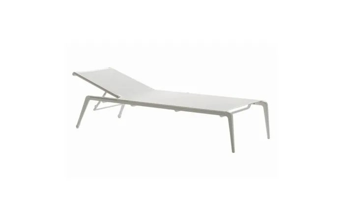 ushuaia sunlounger aluminium white