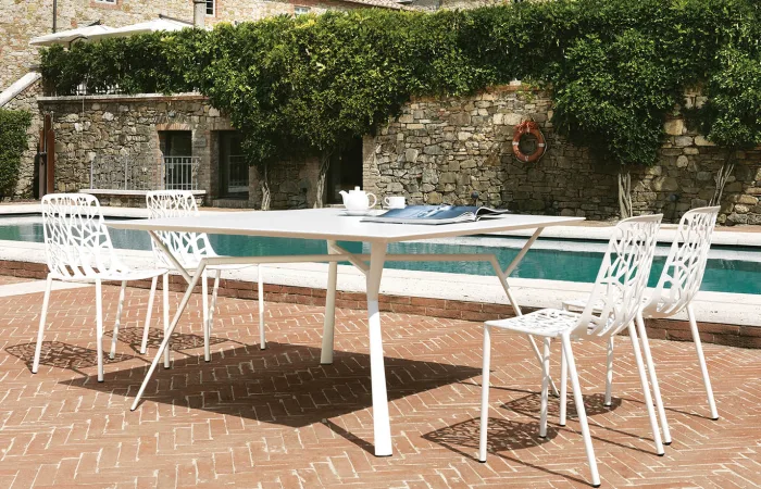 radice aluminium outdoor square table Fast 2