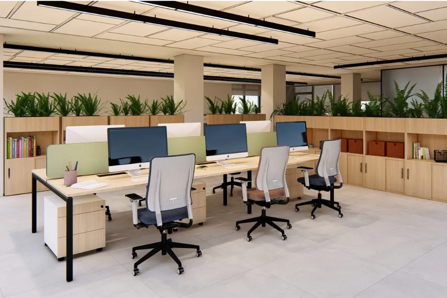 office space with premium desks and chair - office fit out contractors - office fit out contractors.